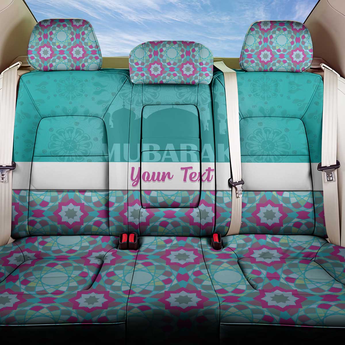 Personalised Eid Mubarak Back Car Seat Cover Eid al-Fitr