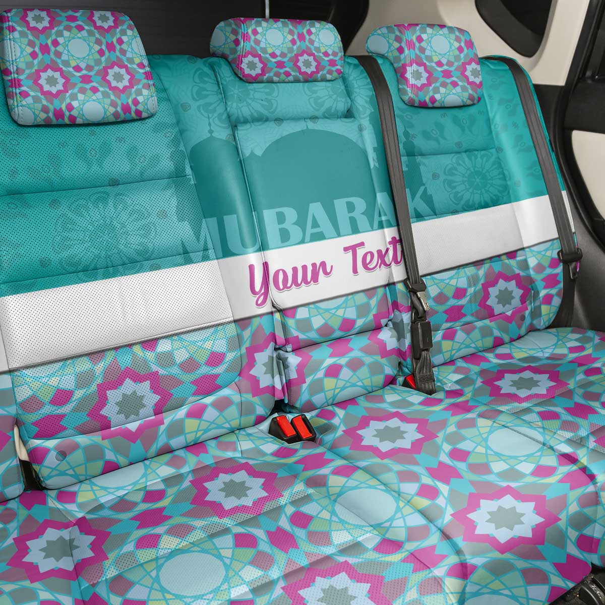 Personalised Eid Mubarak Back Car Seat Cover Eid al-Fitr