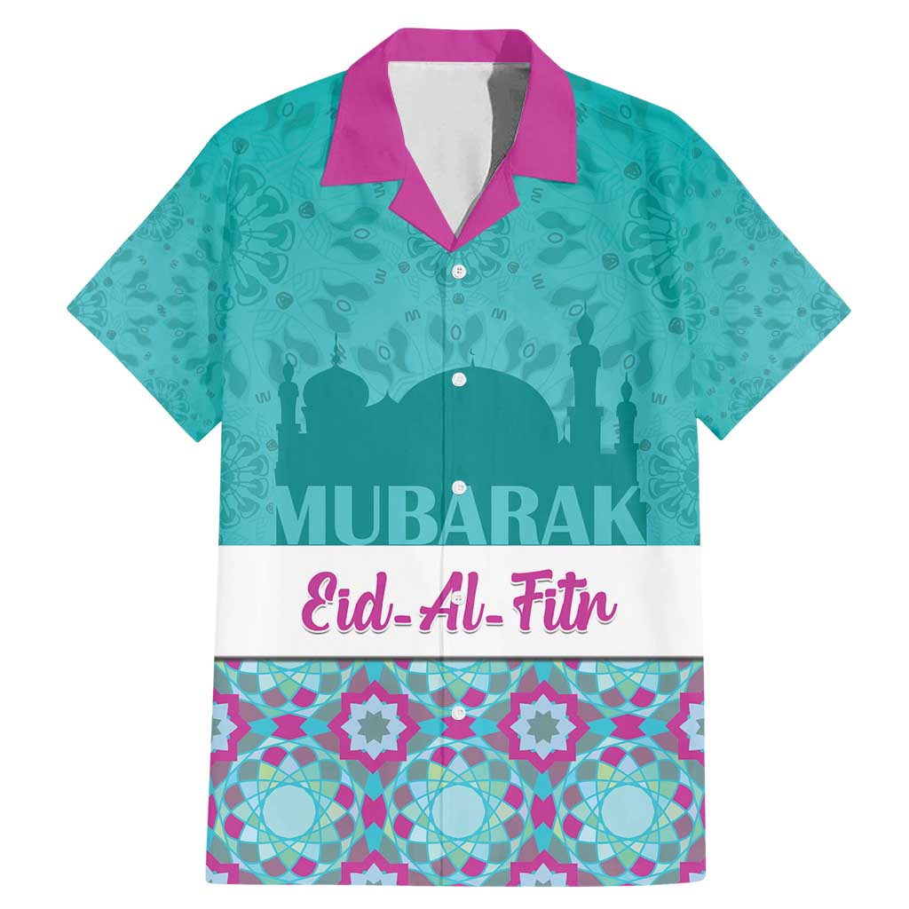 Personalised Eid Mubarak Family Matching Mermaid Dress and Hawaiian Shirt Eid al-Fitr
