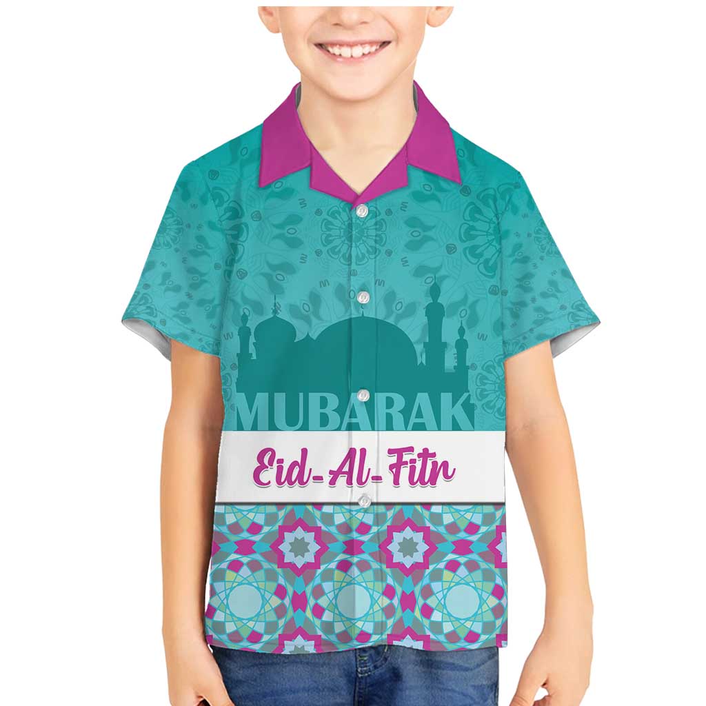 Personalised Eid Mubarak Family Matching Mermaid Dress and Hawaiian Shirt Eid al-Fitr