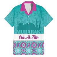 Personalised Eid Mubarak Family Matching Off The Shoulder Long Sleeve Dress and Hawaiian Shirt Eid al-Fitr