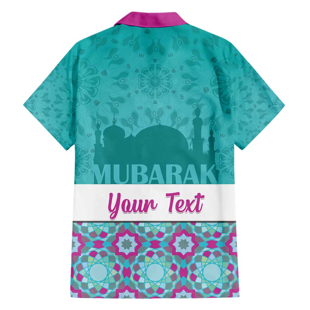 Personalised Eid Mubarak Family Matching Short Sleeve Bodycon Dress and Hawaiian Shirt Eid al-Fitr