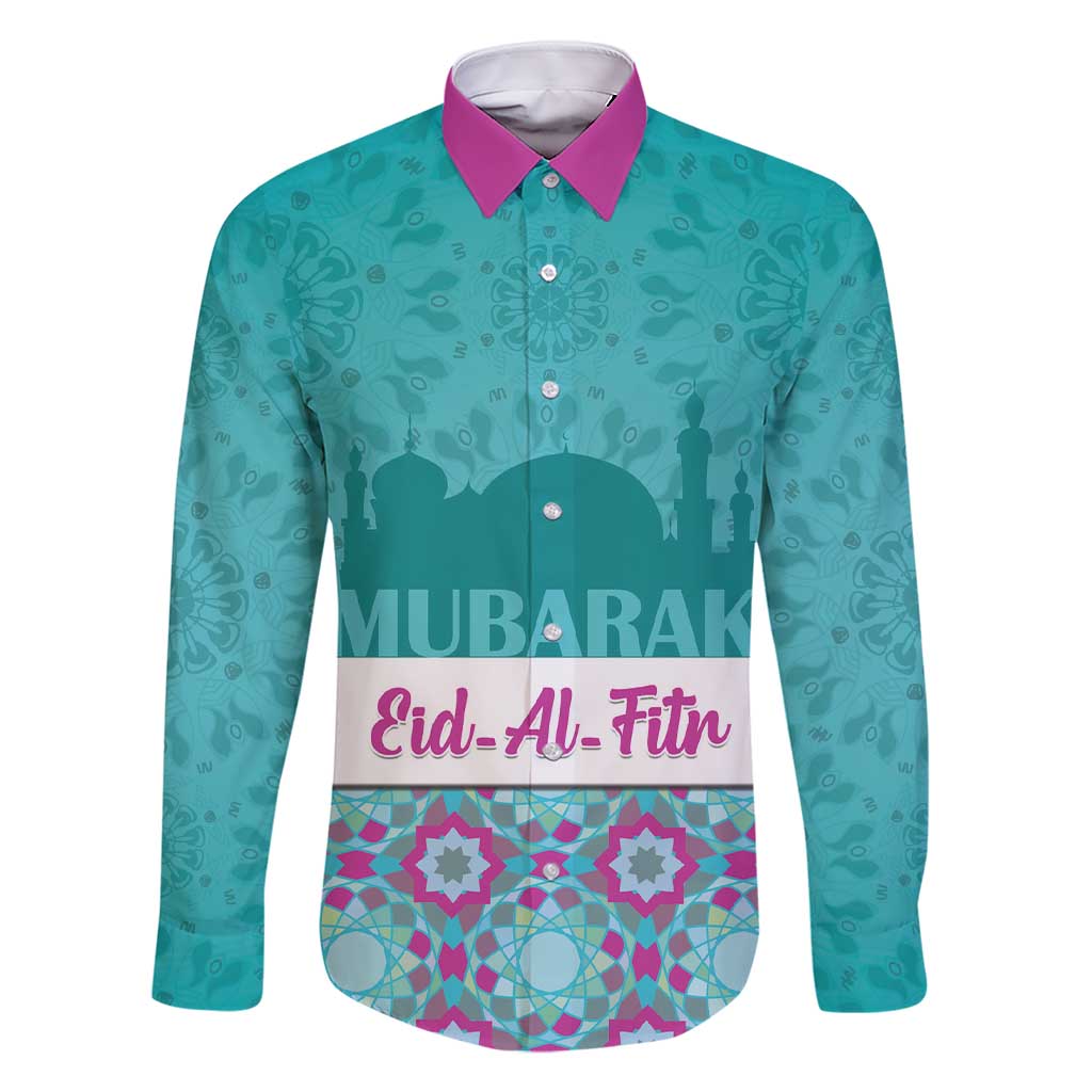 Personalised Eid Mubarak Family Matching Short Sleeve Bodycon Dress and Hawaiian Shirt Eid al-Fitr