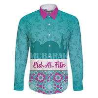 Personalised Eid Mubarak Family Matching Short Sleeve Bodycon Dress and Hawaiian Shirt Eid al-Fitr