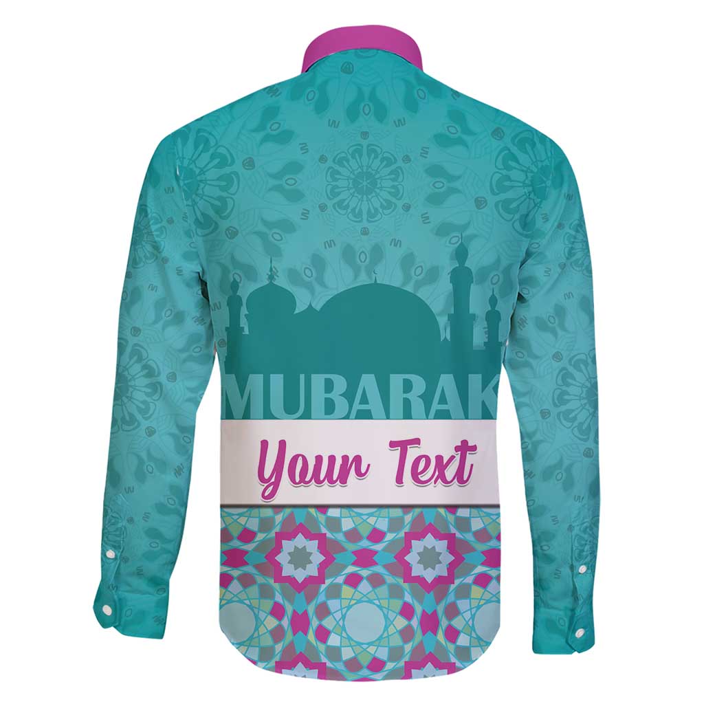 Personalised Eid Mubarak Family Matching Short Sleeve Bodycon Dress and Hawaiian Shirt Eid al-Fitr