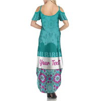 Personalised Eid Mubarak Family Matching Summer Maxi Dress and Hawaiian Shirt Eid al-Fitr