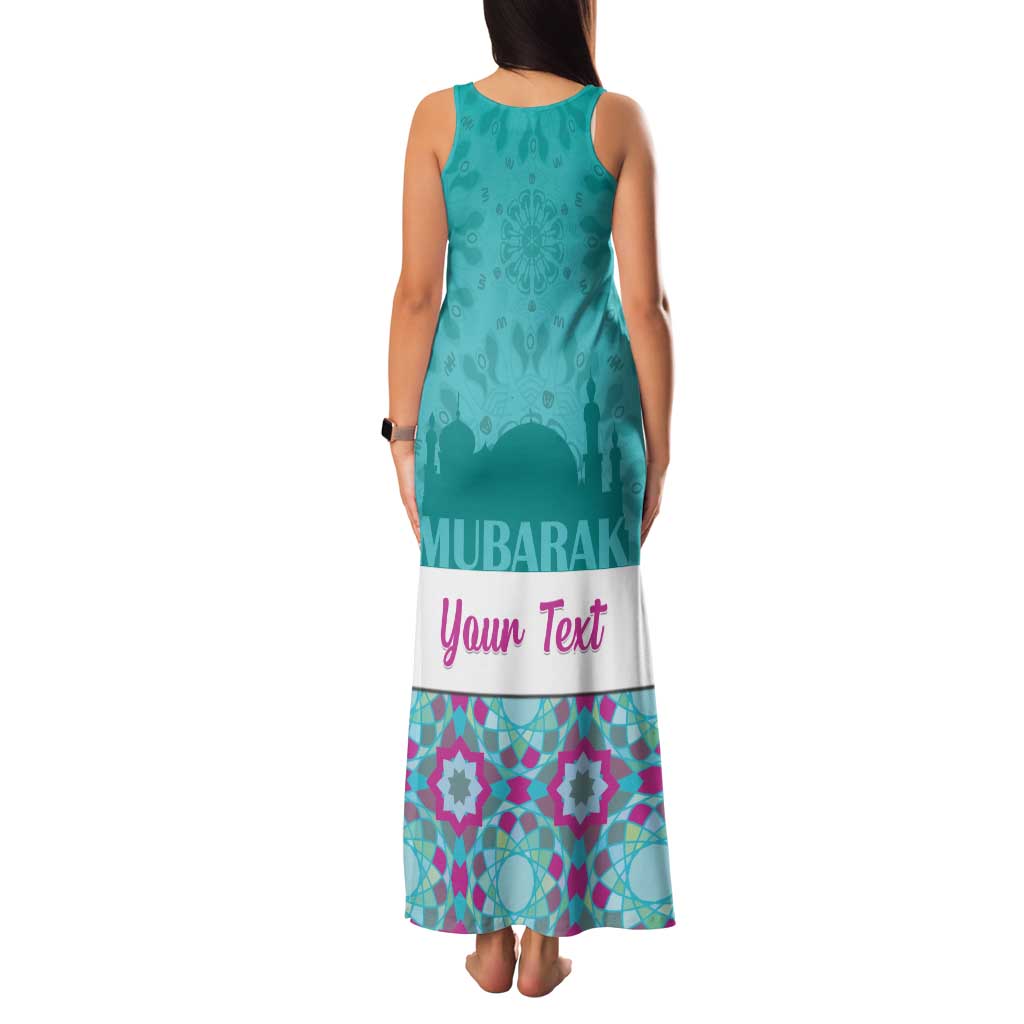 Personalised Eid Mubarak Family Matching Tank Maxi Dress and Hawaiian Shirt Eid al-Fitr