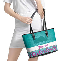 Personalised Eid Mubarak Leather Tote Bag Eid al-Fitr