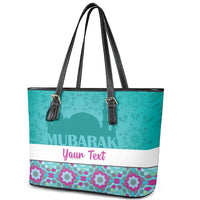 Personalised Eid Mubarak Leather Tote Bag Eid al-Fitr