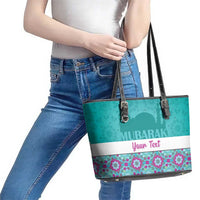 Personalised Eid Mubarak Leather Tote Bag Eid al-Fitr