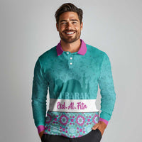 Personalised Eid Mubarak Long Sleeve Polo Shirt Eid al-Fitr