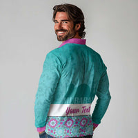 Personalised Eid Mubarak Long Sleeve Polo Shirt Eid al-Fitr