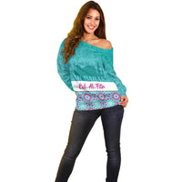 Personalised Eid Mubarak Off Shoulder Sweater Eid al-Fitr