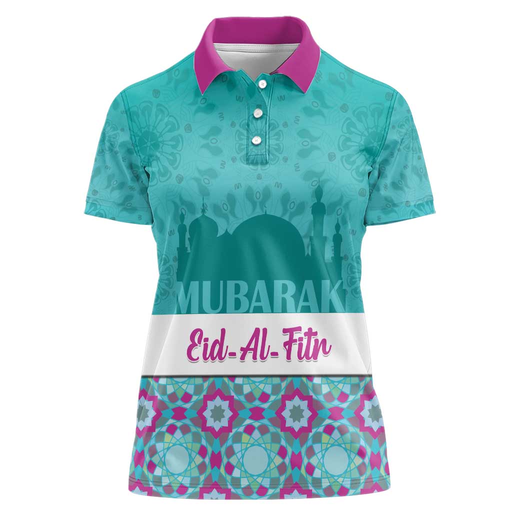 Personalised Eid Mubarak Women Polo Shirt Eid al-Fitr