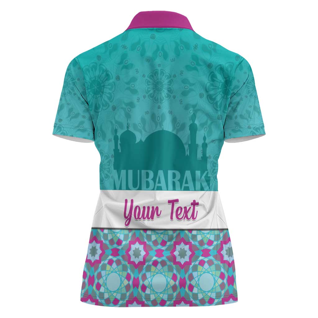 Personalised Eid Mubarak Women Polo Shirt Eid al-Fitr