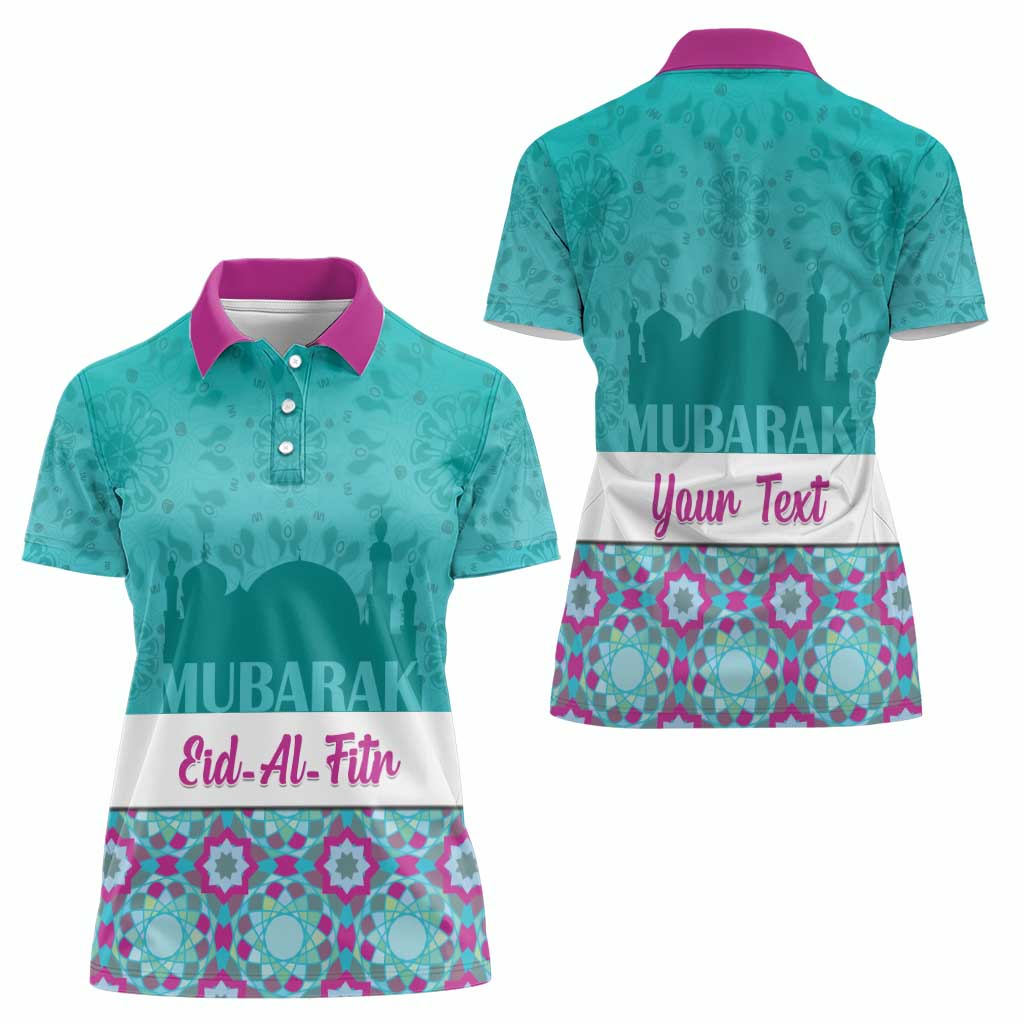 Personalised Eid Mubarak Women Polo Shirt Eid al-Fitr