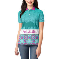 Personalised Eid Mubarak Women Polo Shirt Eid al-Fitr