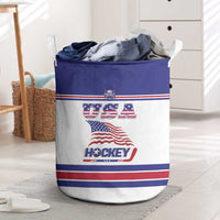 USA Ice Hockey Laundry Basket Old Glory On Ice