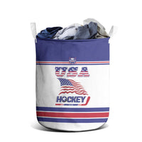 USA Ice Hockey Laundry Basket Old Glory On Ice
