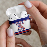 USA Ice Hockey AirPods Case Old Glory On Ice