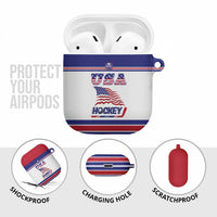 USA Ice Hockey AirPods Case Old Glory On Ice