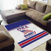USA Ice Hockey Area Rug Old Glory On Ice