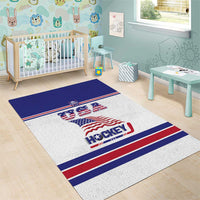 USA Ice Hockey Area Rug Old Glory On Ice