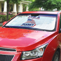 USA Ice Hockey Auto Sun Shade Old Glory On Ice