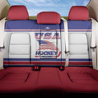 USA Ice Hockey Back Car Seat Cover Old Glory On Ice
