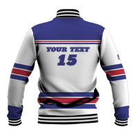 Custom USA Ice Hockey Baseball Jacket Old Glory On Ice