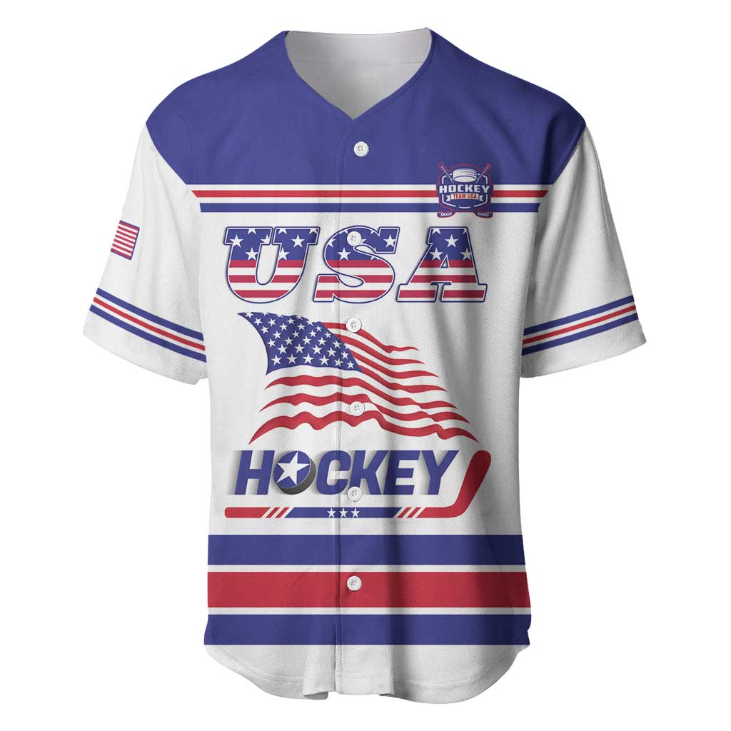 Custom USA Ice Hockey Baseball Jersey Old Glory On Ice