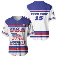 Custom USA Ice Hockey Baseball Jersey Old Glory On Ice