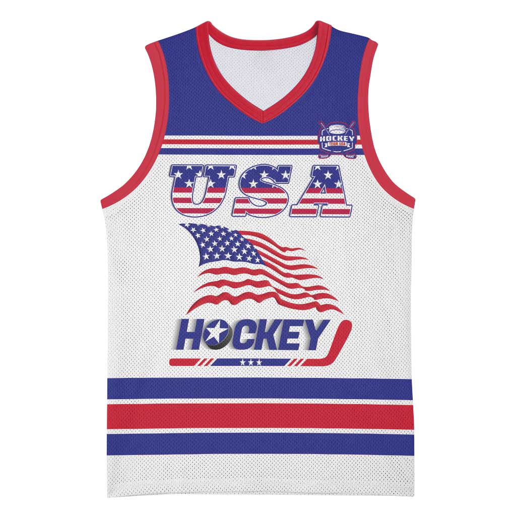 Custom USA Ice Hockey Basketball Jersey Old Glory On Ice