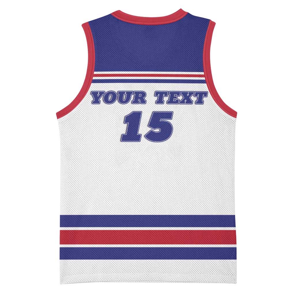 Custom USA Ice Hockey Basketball Jersey Old Glory On Ice