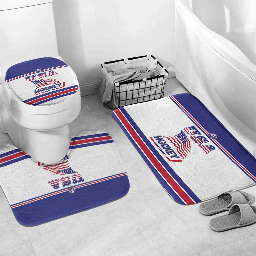 USA Ice Hockey Bathroom Set Old Glory On Ice