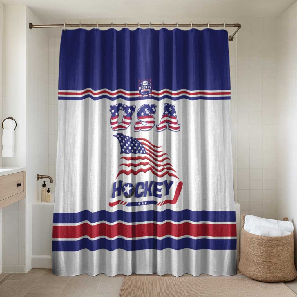 USA Ice Hockey Bathroom Set Old Glory On Ice