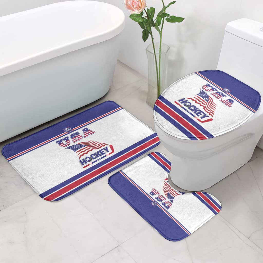 USA Ice Hockey Bathroom Set Old Glory On Ice