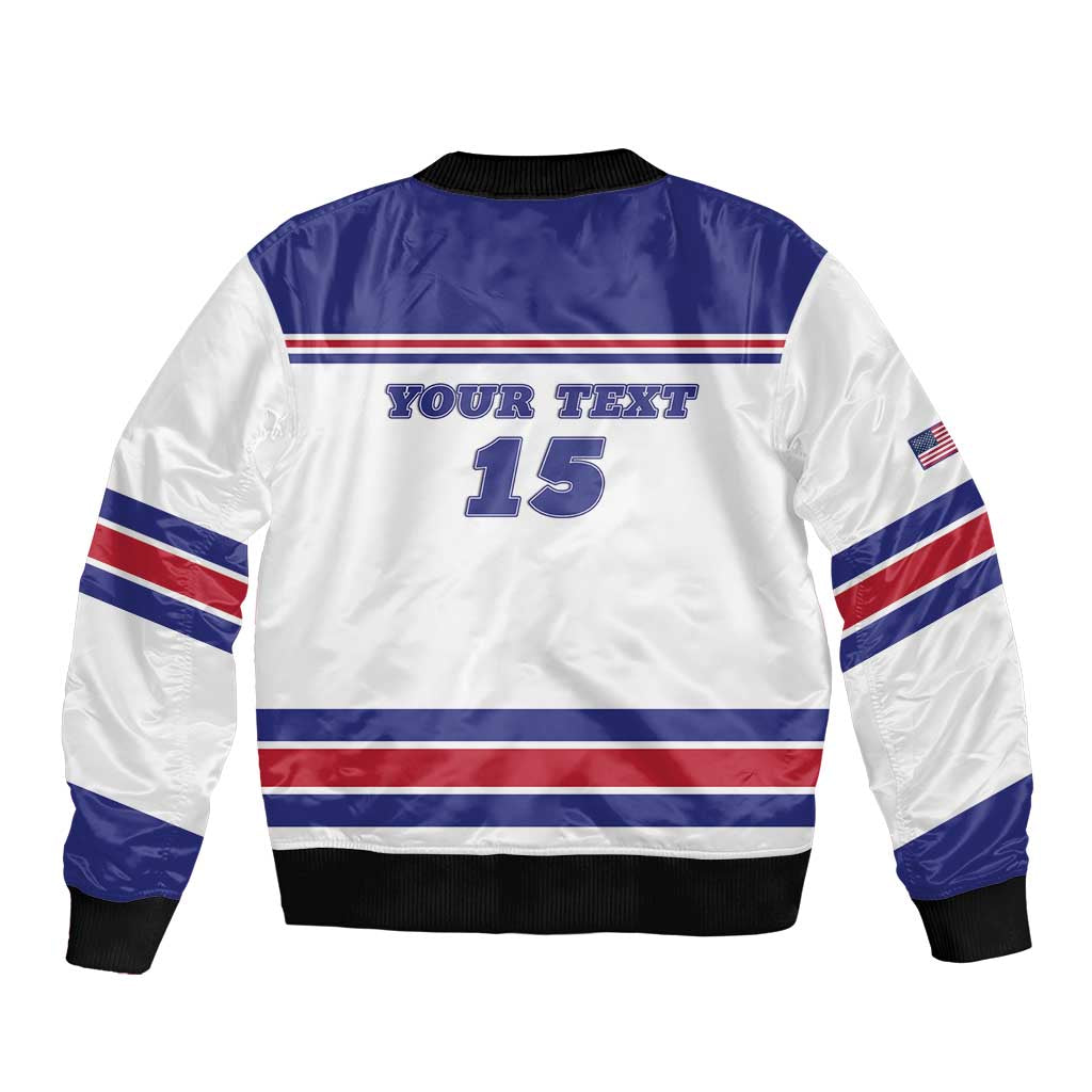 Custom USA Ice Hockey Bomber Jacket Old Glory On Ice