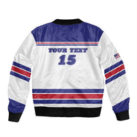 Custom USA Ice Hockey Bomber Jacket Old Glory On Ice