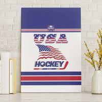 USA Ice Hockey Canvas Wall Art Old Glory On Ice