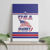 USA Ice Hockey Canvas Wall Art Old Glory On Ice