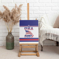 USA Ice Hockey Canvas Wall Art Old Glory On Ice