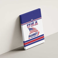 USA Ice Hockey Canvas Wall Art Old Glory On Ice
