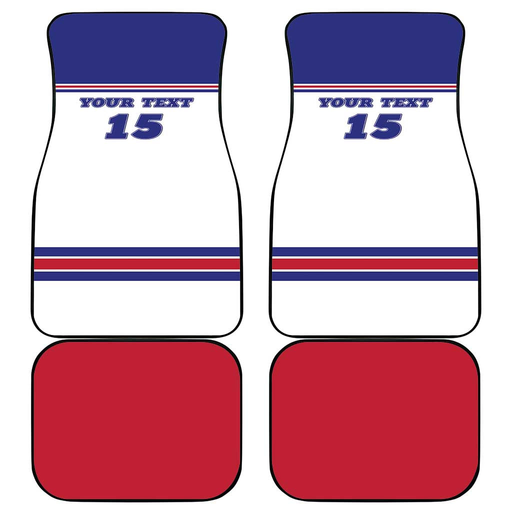 Custom USA Ice Hockey Car Mats Old Glory On Ice