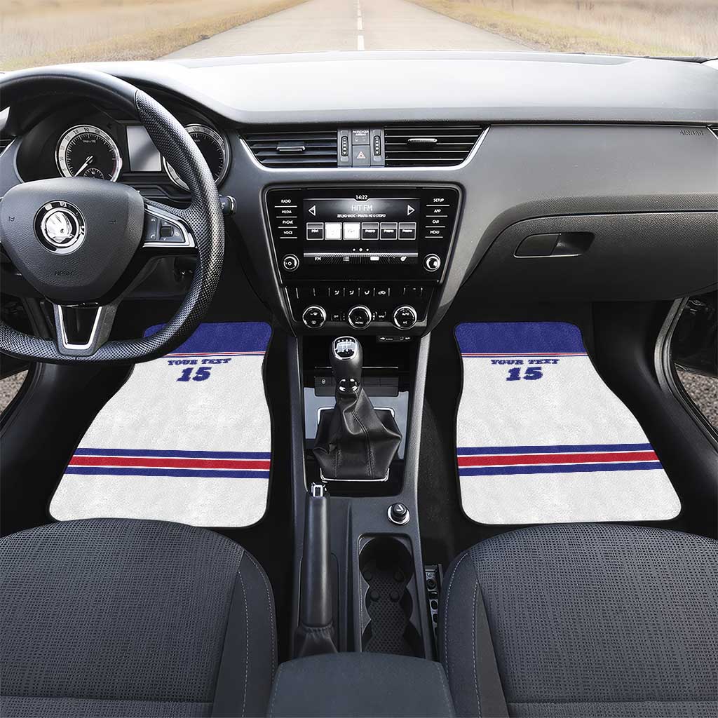 Custom USA Ice Hockey Car Mats Old Glory On Ice