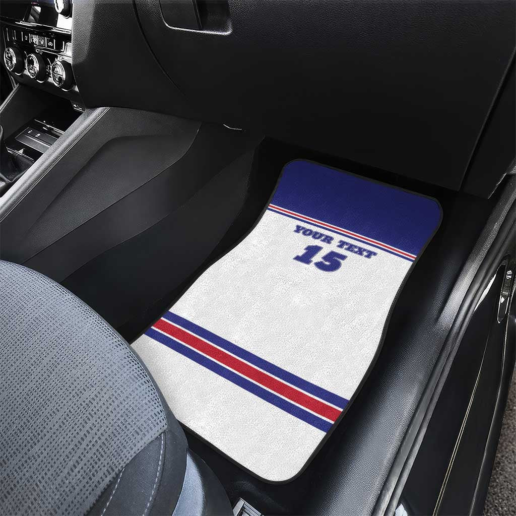 Custom USA Ice Hockey Car Mats Old Glory On Ice