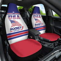 USA Ice Hockey Car Seat Cover Old Glory On Ice