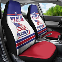USA Ice Hockey Car Seat Cover Old Glory On Ice