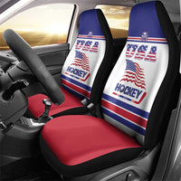 USA Ice Hockey Car Seat Cover Old Glory On Ice