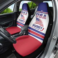 USA Ice Hockey Car Seat Cover Old Glory On Ice